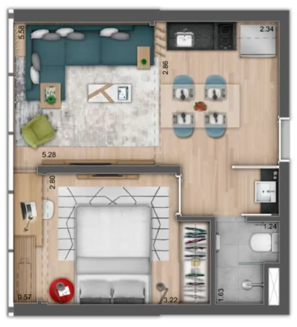Foto 2 de Apartamento com 1 quarto à venda, 32m2 em Jardim América, São Paulo - SP