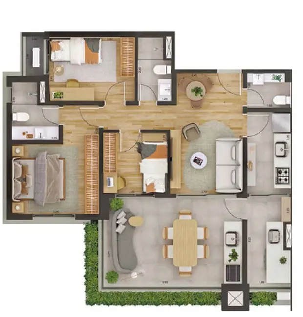 Foto 2 de Apartamento com 2 quartos à venda, 65m2 em Bosque da Saúde, São Paulo - SP