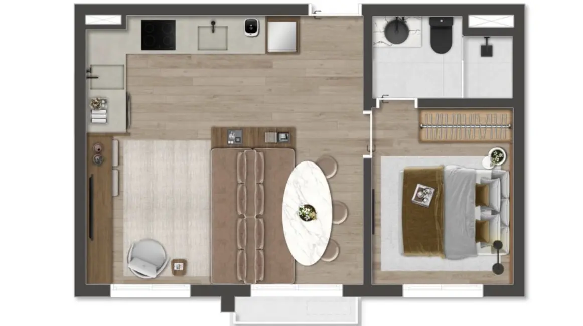 Foto 4 de Apartamento com 1 quarto à venda, 56m2 em Indianópolis, São Paulo - SP