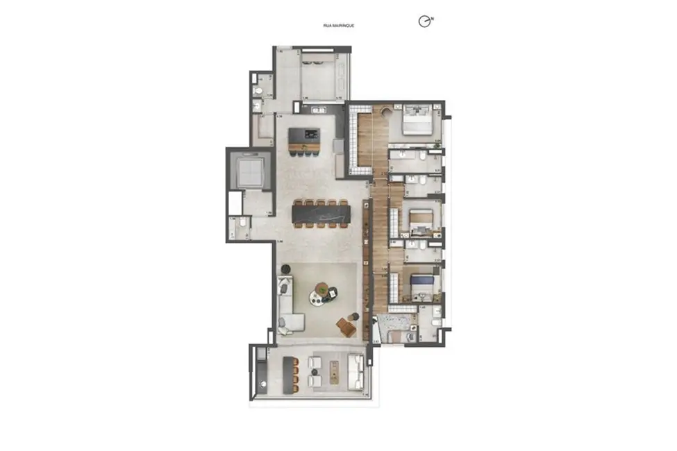 Apartamento com 4 quartos à venda, 232m2 em Vila Clementino, São Paulo - SP - imagem 9 Foto 9 de Apartamento com 4 quartos à venda, 232m2 em Vila Clementino, São Paulo - SP