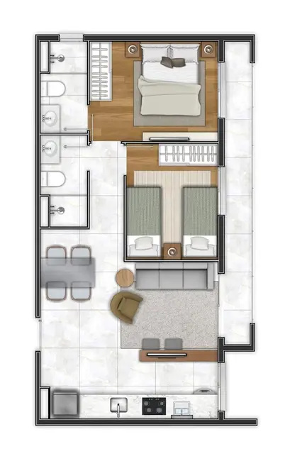 Foto 3 de Apartamento com 3 quartos à venda, 73m2 em Vila Clementino, São Paulo - SP