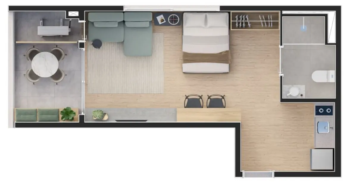 Foto 6 de Kitnet com 1 quarto à venda, 33m2 em Jardim Paulista, São Paulo - SP