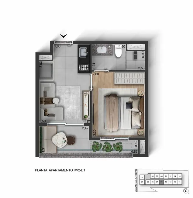 Apartamento com 1 quarto à venda, 29m2 em Moema, São Paulo - SP - imagem 1 Foto 1 de Apartamento com 1 quarto à venda, 29m2 em Moema, São Paulo - SP
