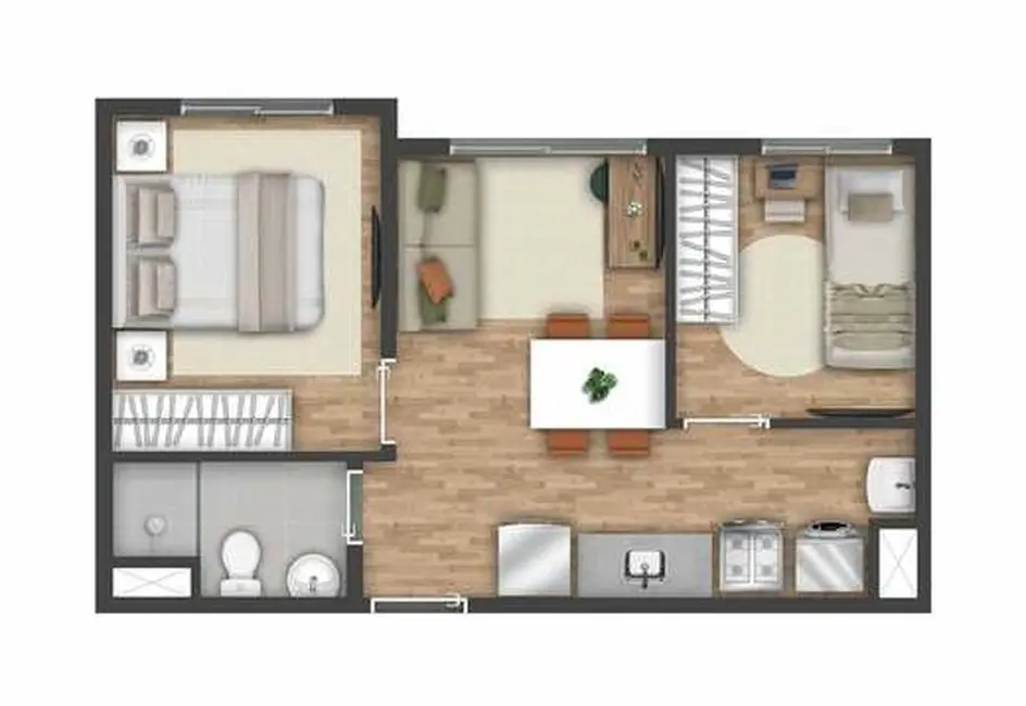 Foto 2 de Apartamento com 2 quartos à venda, 31m2 em São Miguel Paulista, São Paulo - SP