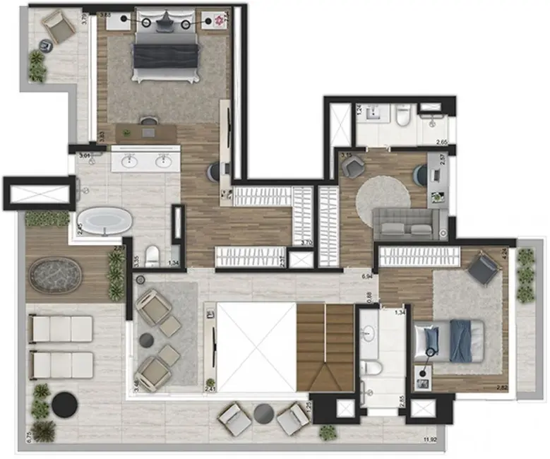 Foto 2 de Apartamento com 3 quartos à venda, 153m2 em Moema, São Paulo - SP