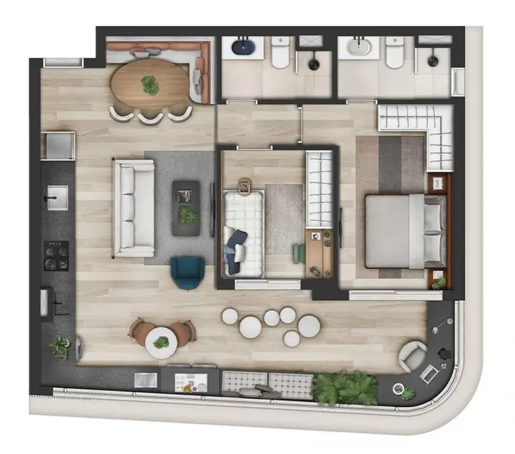 Foto 3 de Apartamento com 2 quartos à venda, 60m2 em Butantã, São Paulo - SP