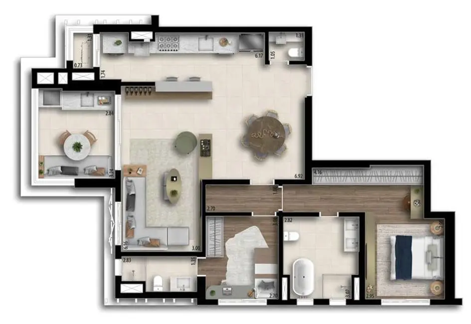 Foto 1 de Apartamento com 3 quartos à venda, 119m2 em Barueri - SP