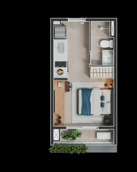 Foto 2 de Apartamento com 1 quarto à venda, 33m2 em Pinheiros, São Paulo - SP