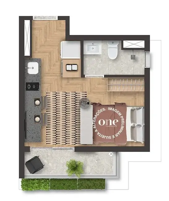 Kitnet com 1 quarto à venda, 21m2 em Vila Nova Conceição, São Paulo - SP - imagem 6 Foto 6 de Kitnet com 1 quarto à venda, 21m2 em Vila Nova Conceição, São Paulo - SP