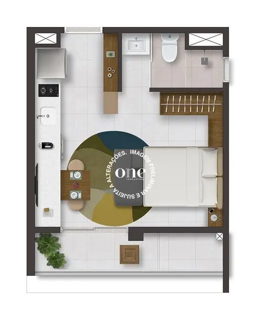 Kitnet com 1 quarto à venda, 21m2 em Vila Nova Conceição, São Paulo - SP - imagem 4 Foto 4 de Kitnet com 1 quarto à venda, 21m2 em Vila Nova Conceição, São Paulo - SP