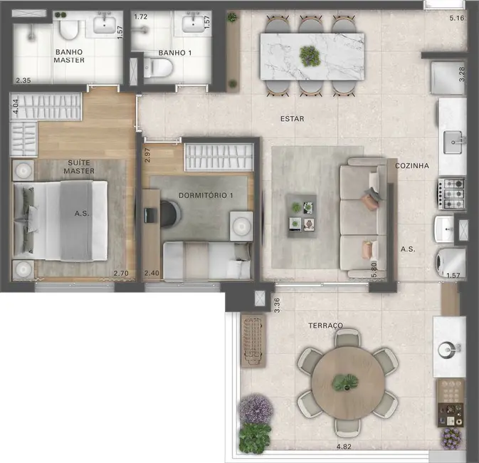 Apartamento com 2 quartos à venda, 81m2 em Água Branca, São Paulo - SP - imagem 3 Foto 3 de Apartamento com 2 quartos à venda, 81m2 em Água Branca, São Paulo - SP