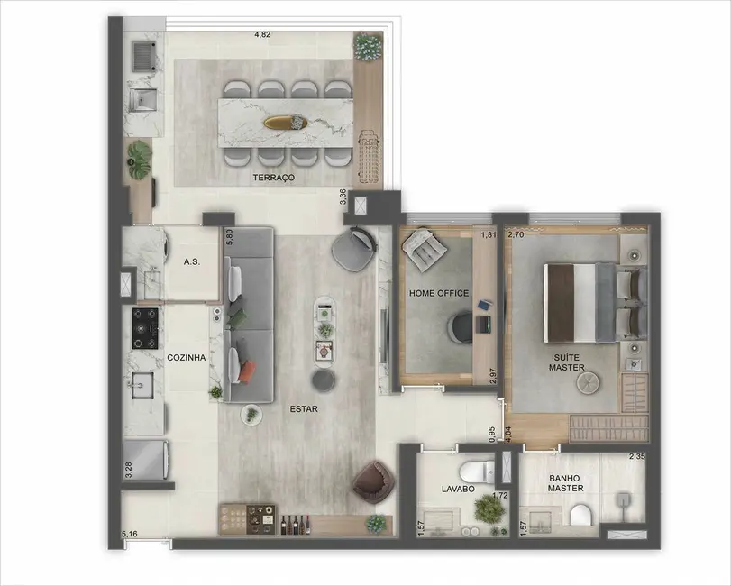 Foto 2 de Apartamento com 2 quartos à venda, 81m2 em Água Branca, São Paulo - SP
