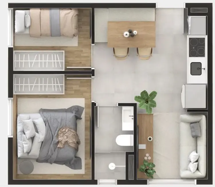 Apartamento com 2 quartos à venda, 34m2 em Santo Amaro, São Paulo - SP - imagem 2 Foto 2 de Apartamento com 2 quartos à venda, 34m2 em Santo Amaro, São Paulo - SP