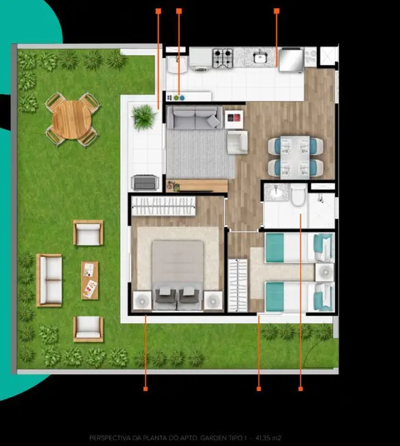 Foto 1 de Apartamento com 2 quartos à venda, 41m2 em Jardim García, Campinas - SP