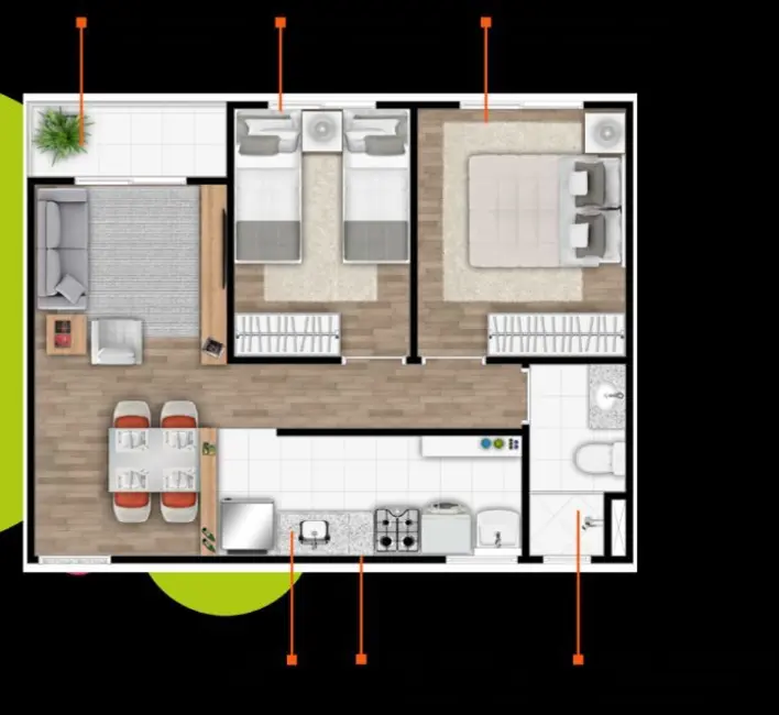 Foto 4 de Apartamento com 2 quartos à venda, 41m2 em Jardim García, Campinas - SP