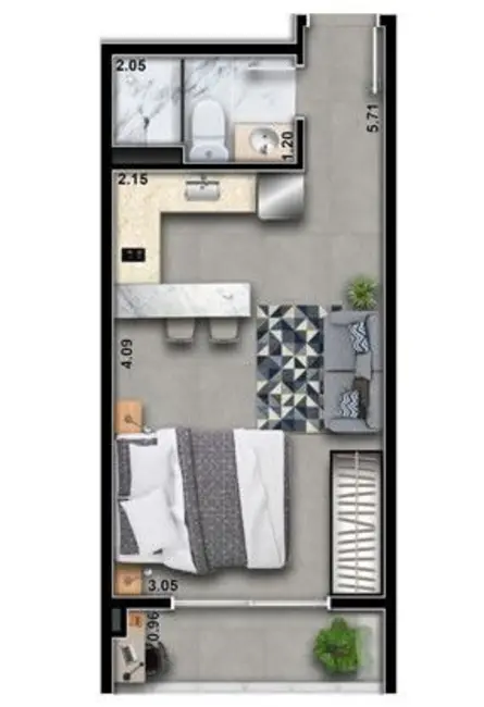 Kitnet com 1 quarto à venda, 22m2 em Vila Prudente, São Paulo - SP - imagem 6 Foto 6 de Kitnet com 1 quarto à venda, 22m2 em Vila Prudente, São Paulo - SP