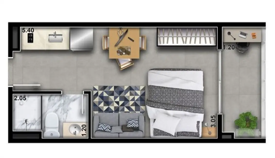 Kitnet com 1 quarto à venda, 22m2 em Vila Prudente, São Paulo - SP - imagem 5 Foto 5 de Kitnet com 1 quarto à venda, 22m2 em Vila Prudente, São Paulo - SP