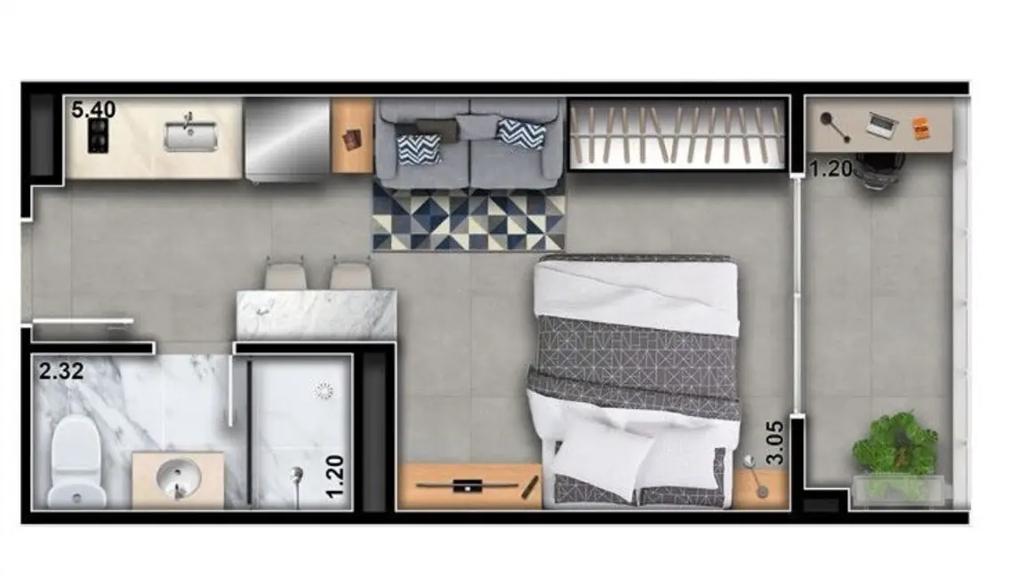 Foto 1 de Kitnet com 1 quarto à venda, 22m2 em Vila Prudente, São Paulo - SP
