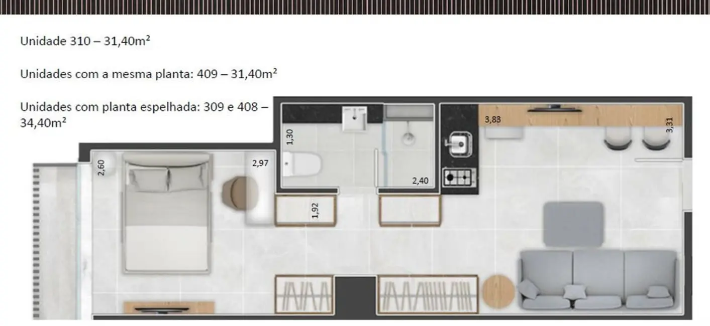 Foto 1 de Apartamento com 1 quarto à venda, 31m2 em Jardim Paulista, São Paulo - SP