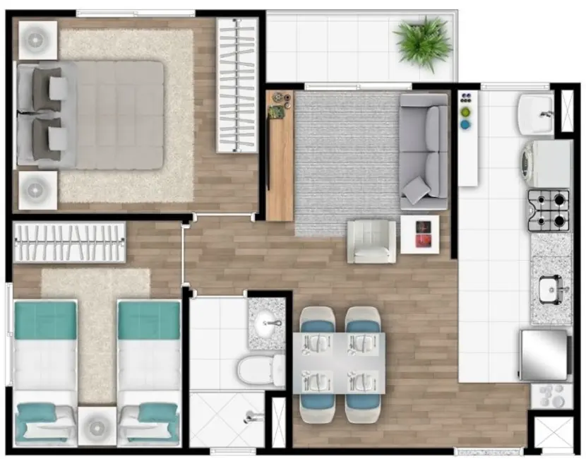 Apartamento com 2 quartos à venda, 41m2 em Campinas - SP - imagem 1 Foto 1 de Apartamento com 2 quartos à venda, 41m2 em Campinas - SP