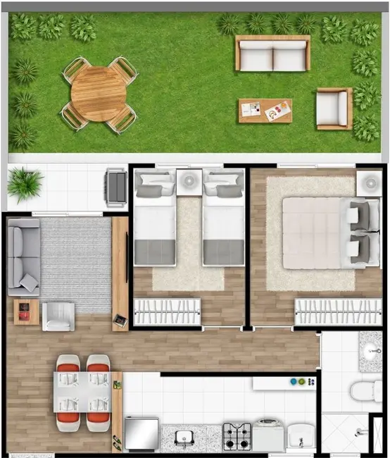 Apartamento com 2 quartos à venda, 41m2 em Campinas - SP - imagem 2 Foto 2 de Apartamento com 2 quartos à venda, 41m2 em Campinas - SP