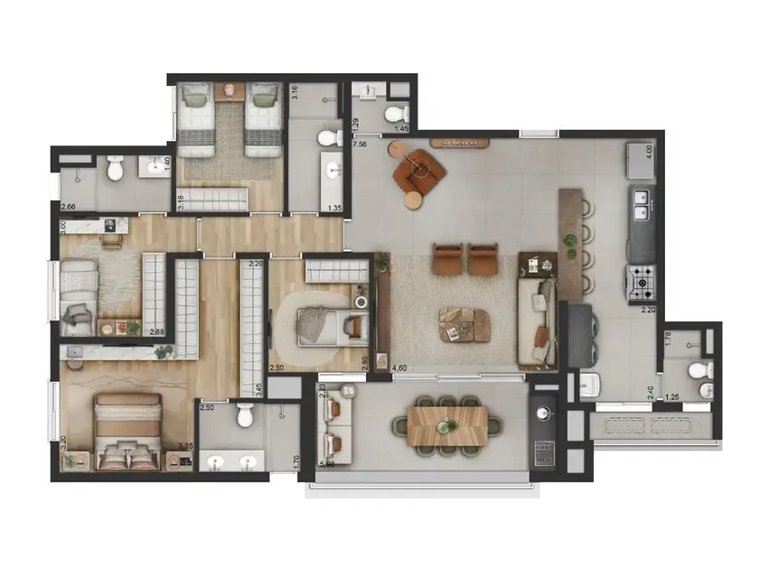 Apartamento com 3 quartos à venda, 113m2 em Indianópolis, São Paulo - SP - imagem 2 Foto 2 de Apartamento com 3 quartos à venda, 113m2 em Indianópolis, São Paulo - SP