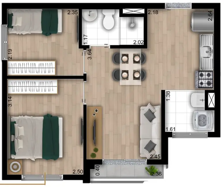 Foto 3 de Apartamento com 2 quartos à venda, 38m2 em Vila Beatriz, São Paulo - SP