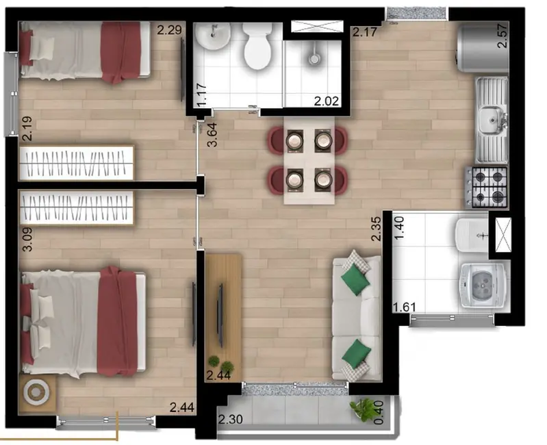 Foto 4 de Apartamento com 2 quartos à venda, 38m2 em Vila Beatriz, São Paulo - SP