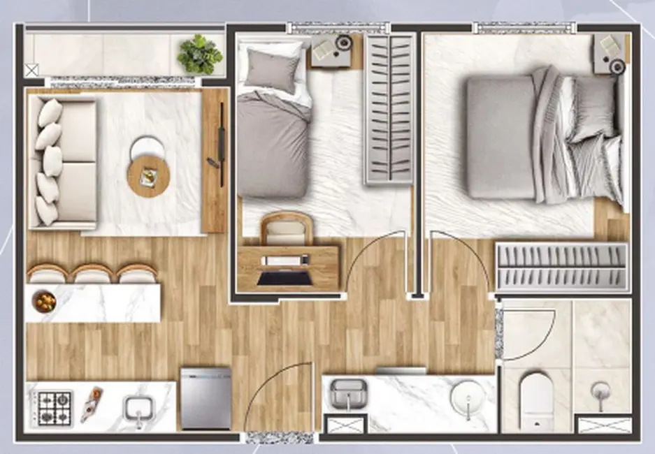 Apartamento com 2 quartos à venda, 36m2 em Parada XV de Novembro, São Paulo - SP - imagem 2 Foto 2 de Apartamento com 2 quartos à venda, 36m2 em Parada XV de Novembro, São Paulo - SP