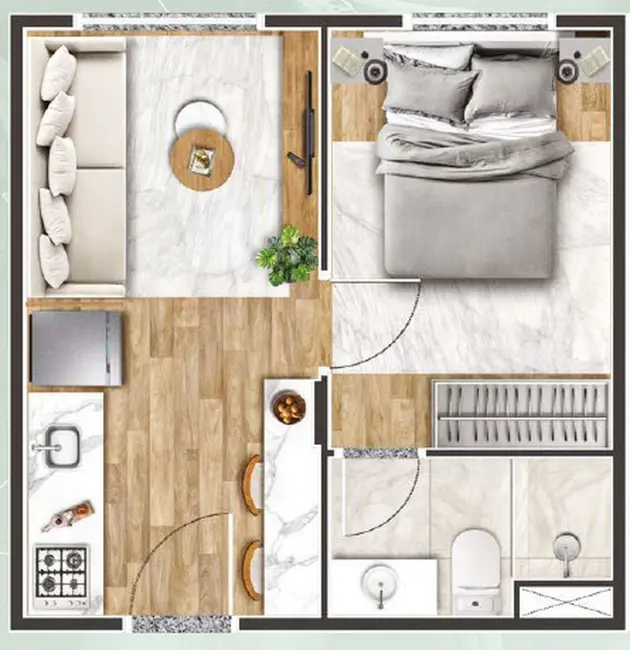 Apartamento com 2 quartos à venda, 36m2 em Parada XV de Novembro, São Paulo - SP - imagem 7 Foto 7 de Apartamento com 2 quartos à venda, 36m2 em Parada XV de Novembro, São Paulo - SP
