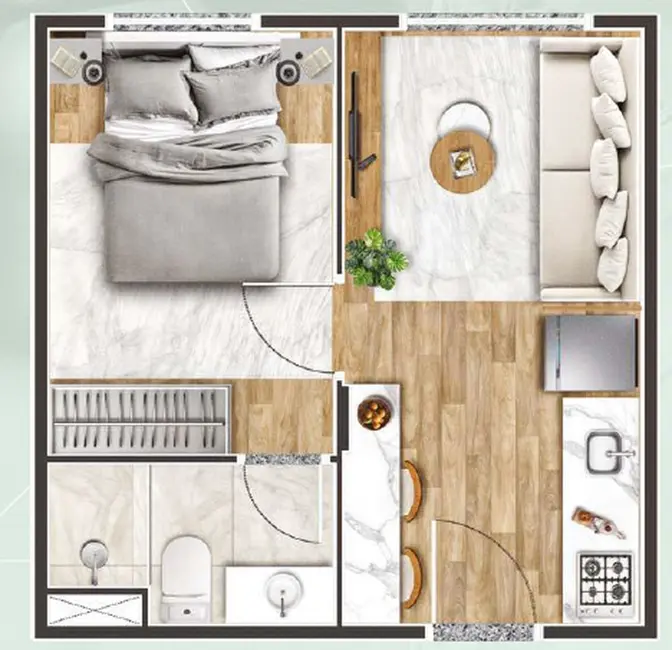 Apartamento com 2 quartos à venda, 36m2 em Parada XV de Novembro, São Paulo - SP - imagem 3 Foto 3 de Apartamento com 2 quartos à venda, 36m2 em Parada XV de Novembro, São Paulo - SP