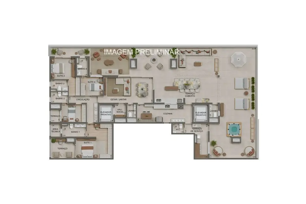 Cobertura com 4 quartos à venda, 331m2 em Vila Zilda (Tatuapé), São Paulo - SP - imagem 7 Foto 7 de Cobertura com 4 quartos à venda, 331m2 em Vila Zilda (Tatuapé), São Paulo - SP