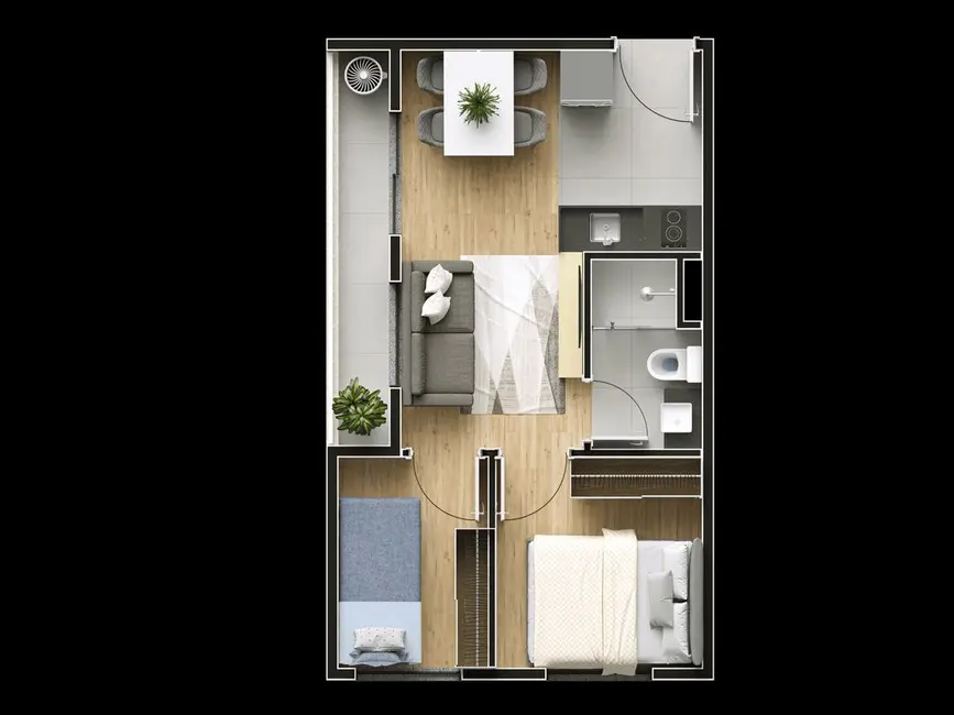 Apartamento com 1 quarto à venda, 44m2 em Vila Clementino, São Paulo - SP - imagem 8 Foto 8 de Apartamento com 1 quarto à venda, 44m2 em Vila Clementino, São Paulo - SP