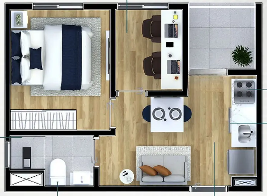 Foto 3 de Apartamento com 1 quarto à venda, 27m2 em Itaquera, São Paulo - SP