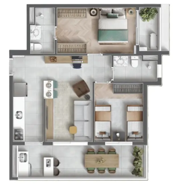 Apartamento com 1 quarto à venda, 34m2 em Aclimação, São Paulo - SP - imagem 4 Foto 4 de Apartamento com 1 quarto à venda, 34m2 em Aclimação, São Paulo - SP