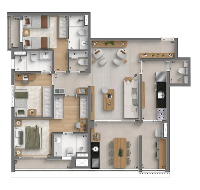 Apartamento com 3 quartos à venda, 120m2 em Vila Clementino, São Paulo - SP - imagem 6 Foto 6 de Apartamento com 3 quartos à venda, 120m2 em Vila Clementino, São Paulo - SP