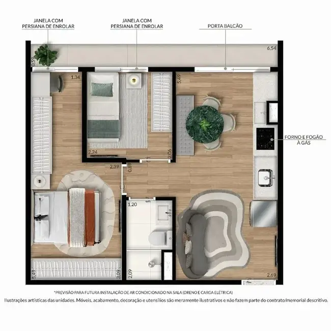Foto 2 de Apartamento com 1 quarto à venda, 32m2 em Cambuci, São Paulo - SP