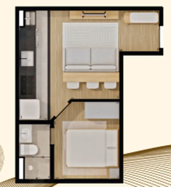 Apartamento com 1 quarto à venda, 27m2 em Vila Formosa, São Paulo - SP - imagem 7 Foto 7 de Apartamento com 1 quarto à venda, 27m2 em Vila Formosa, São Paulo - SP