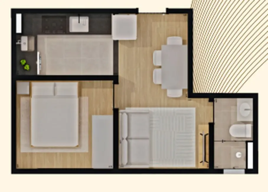 Apartamento com 1 quarto à venda, 27m2 em Vila Formosa, São Paulo - SP - imagem 5 Foto 5 de Apartamento com 1 quarto à venda, 27m2 em Vila Formosa, São Paulo - SP