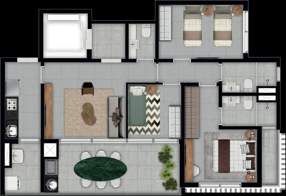 Apartamento com 3 quartos à venda, 94m2 em Vila Mariana, São Paulo - SP - imagem 5 Foto 5 de Apartamento com 3 quartos à venda, 94m2 em Vila Mariana, São Paulo - SP