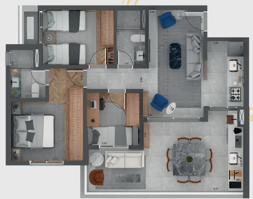 Foto 4 de Apartamento com 3 quartos à venda, 82m2 em Santana, São Paulo - SP
