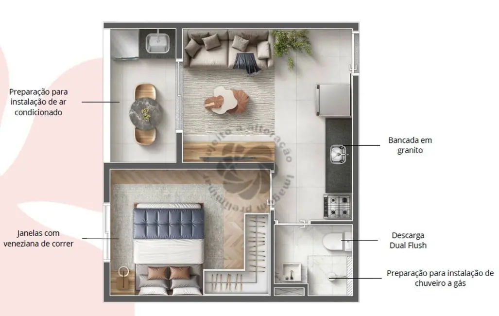 Apartamento com 1 quarto à venda, 30m2 em Freguesia do Ó, São Paulo - SP - imagem 3 Foto 3 de Apartamento com 1 quarto à venda, 30m2 em Freguesia do Ó, São Paulo - SP