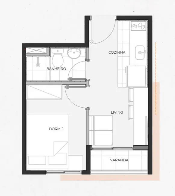 Foto 4 de Kitnet com 1 quarto à venda, 16m2 em Bela Vista, São Paulo - SP