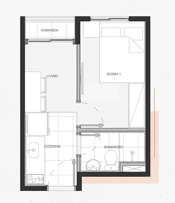 Foto 1 de Apartamento com 2 quartos à venda, 30m2 em Bela Vista, São Paulo - SP
