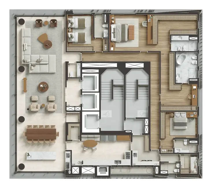 Apartamento com 4 quartos à venda, 317m2 em Moema, São Paulo - SP - imagem 5 Foto 5 de Apartamento com 4 quartos à venda, 317m2 em Moema, São Paulo - SP