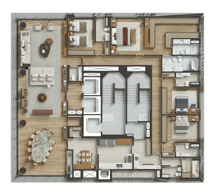 Apartamento com 4 quartos à venda, 317m2 em Moema, São Paulo - SP - imagem 3 Foto 3 de Apartamento com 4 quartos à venda, 317m2 em Moema, São Paulo - SP