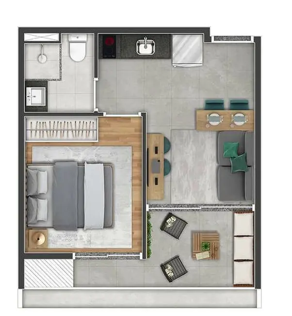Apartamento com 1 quarto à venda, 25m2 em Vila Sônia, São Paulo - SP - imagem 2 Foto 2 de Apartamento com 1 quarto à venda, 25m2 em Vila Sônia, São Paulo - SP