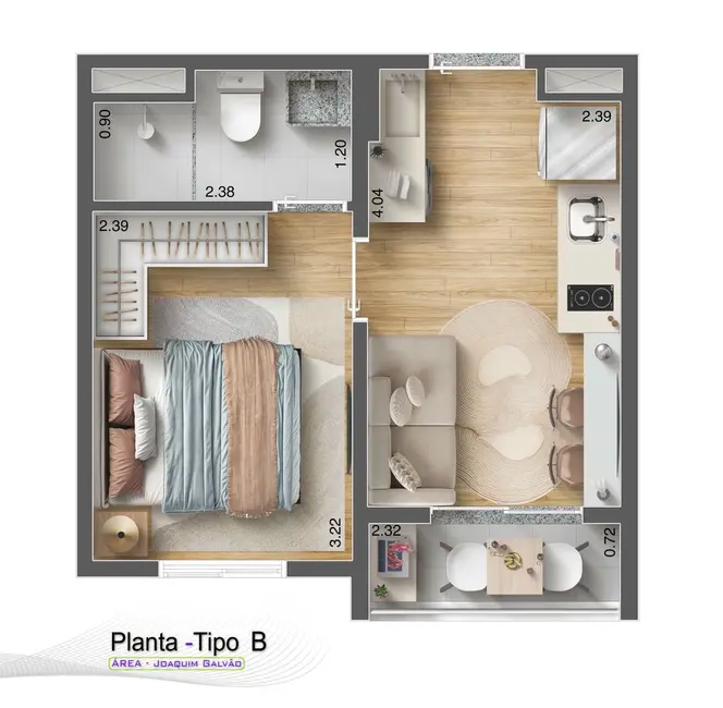 Apartamento com 1 quarto à venda, 25m2 em Vila Sônia, São Paulo - SP - imagem 4 Foto 4 de Apartamento com 1 quarto à venda, 25m2 em Vila Sônia, São Paulo - SP