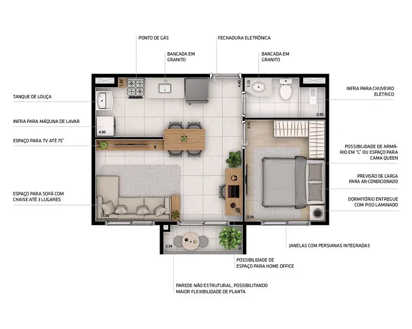 Apartamento com 1 quarto à venda, 26m2 em Vila Sônia, São Paulo - SP - imagem 4 Foto 4 de Apartamento com 1 quarto à venda, 26m2 em Vila Sônia, São Paulo - SP