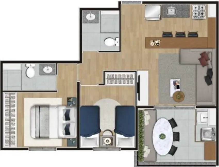 Apartamento com 2 quartos à venda, 60m2 em Quarta Parada, São Paulo - SP - imagem 6 Foto 6 de Apartamento com 2 quartos à venda, 60m2 em Quarta Parada, São Paulo - SP